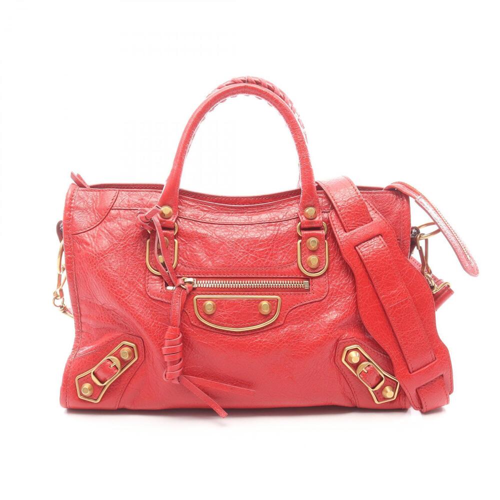 Balenciaga Le City Handbag Leather Red
